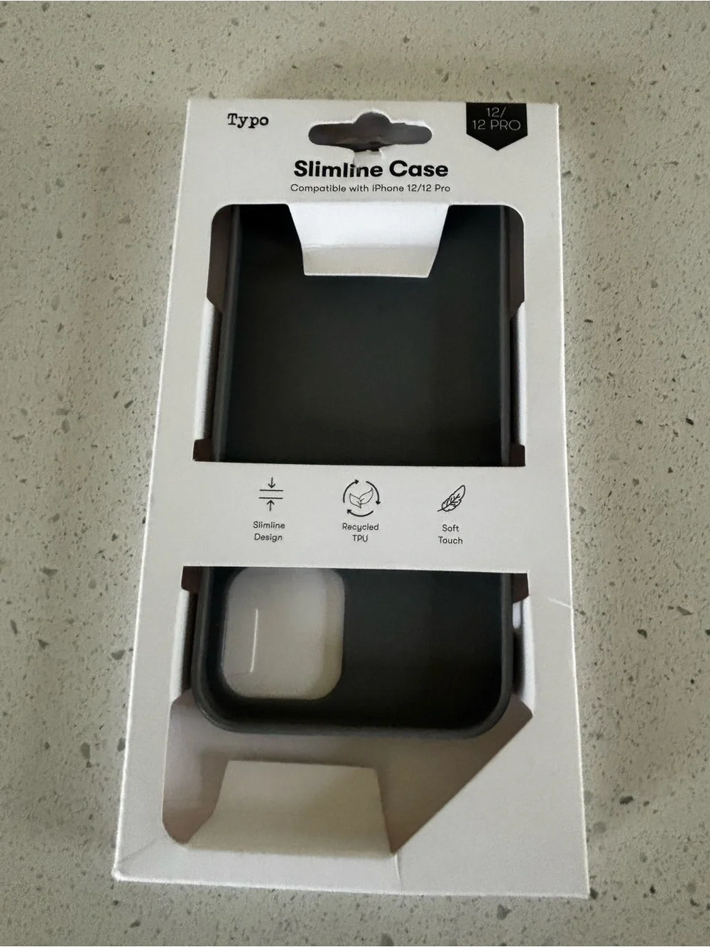 Typo Slimline Case for iPhone 12/12 Pro - Black